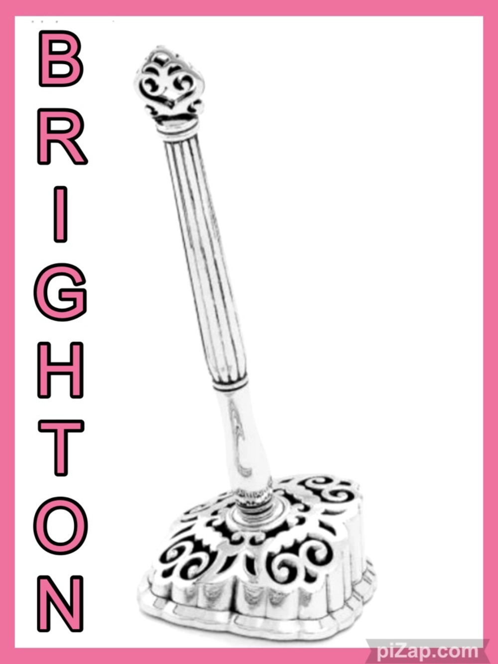 💕Brighton Silver Filigree Geneva Pen Set ~ Stand with Ornate Finial